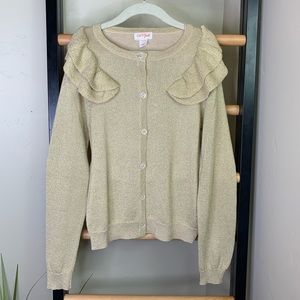 Girls size 7/8 gold cardigan